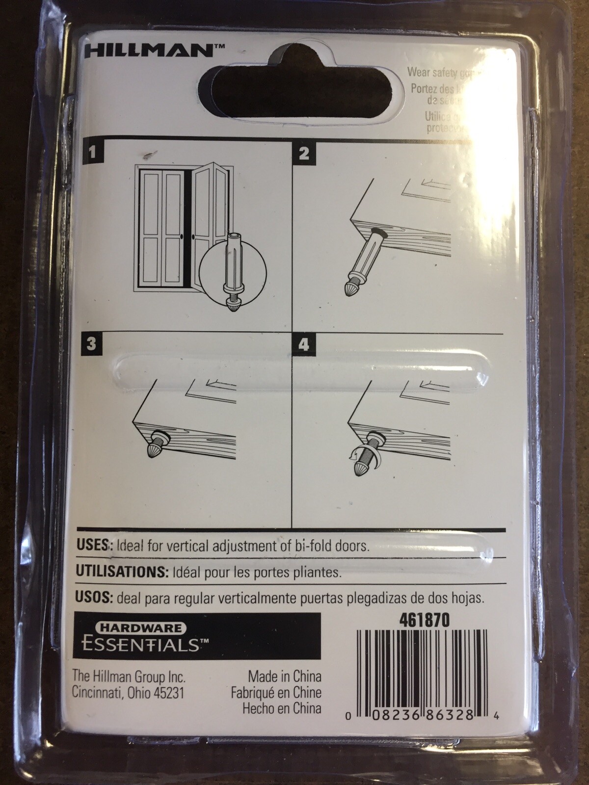 Part 851222 White Plastic Bottom Pivot, by Hillman, Single Item, Great Value, Ne gallery