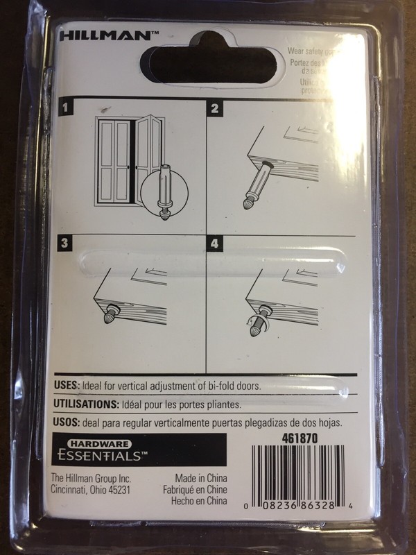 Part 851222 White Plastic Bottom Pivot, by Hillman, Single Item, Great Value, Ne gallery