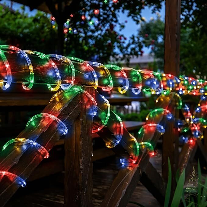 Solar String Lights Outdoor - 8 Modes Waterproof, Tube Lights for Garden, Pool gallery