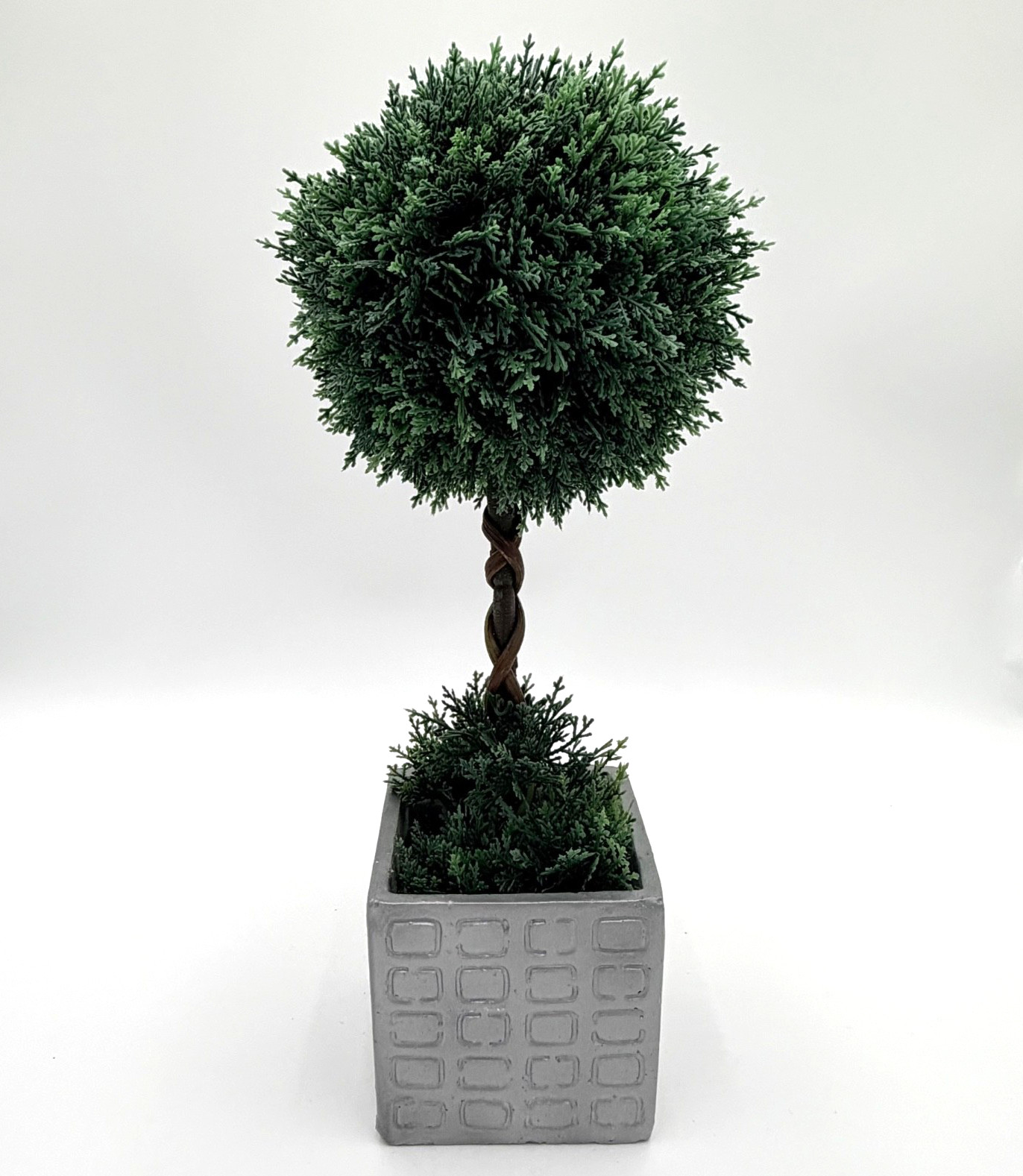 Artificial Topiary Tree Twisted in Pot Faux Plant Home Decor Greenery Pre Owned gallery
