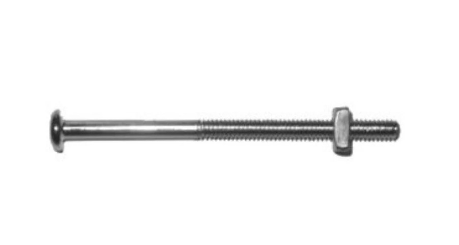 Two - 2 9/16" Nickel Pan Head Bolts flat nut smooth for glass porcelain knobs gallery