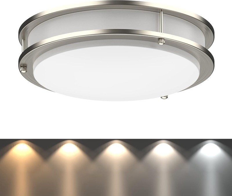 NEW - DYMOND 14IN LED CEILING LIGHT FLUSH MOUNT DIMMABLE 5 CCT 2700K-5000K gallery