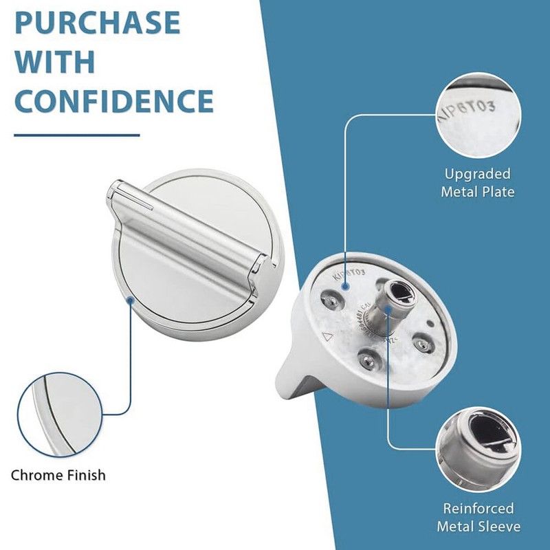 5 Pack W10594481 Range Stove Knobs Replacement for Whirlpool WCG97 gallery