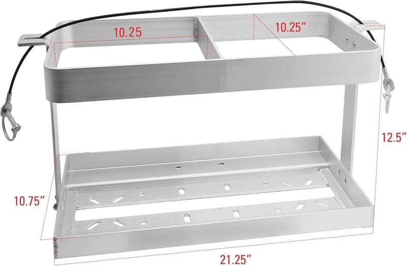 Fits Two 5 Gallon Fuel Containers Aluminum Trailer-Mount Race Fuel Jug Holder gallery