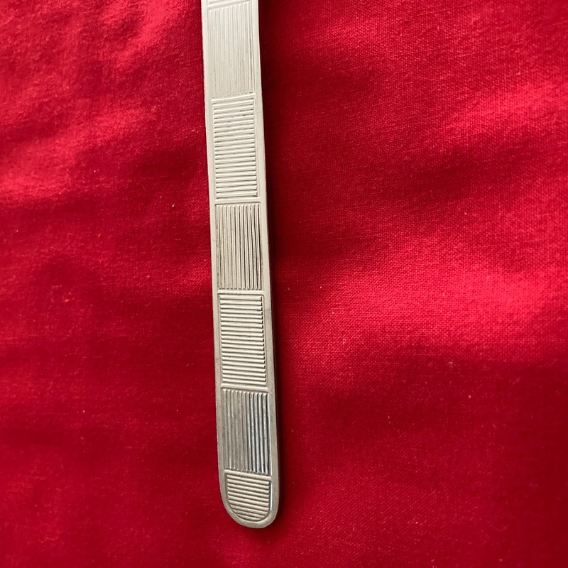 Libbey HORIZONTAL VERTICAL LINES Soup Spoon 7 5/8" Stainless Steel Flatware gallery