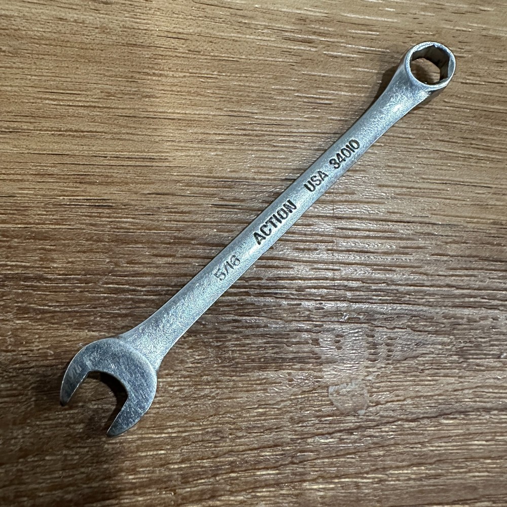 ACTION 5/16" COMBINATION WRENCH 6 point Made in USA 34010