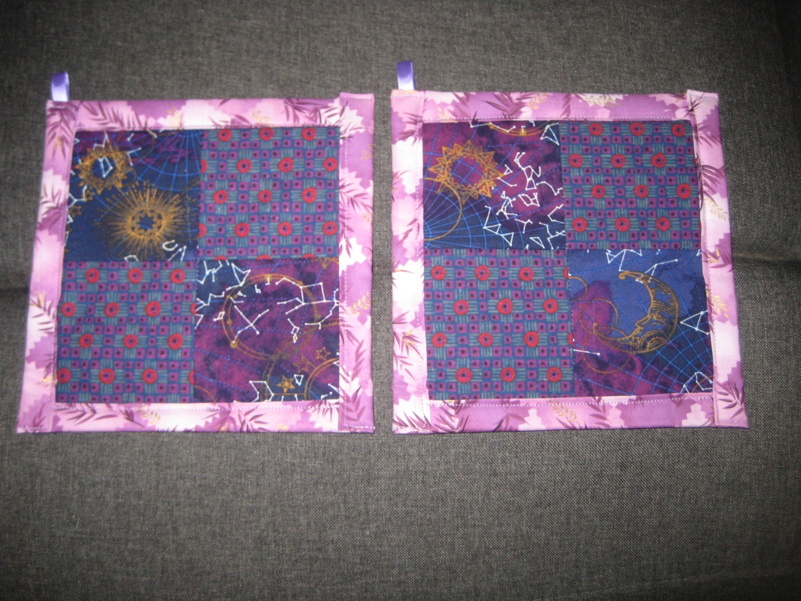 Sun and Moon Handmade Kitchen Potholder Set of 2 gallery