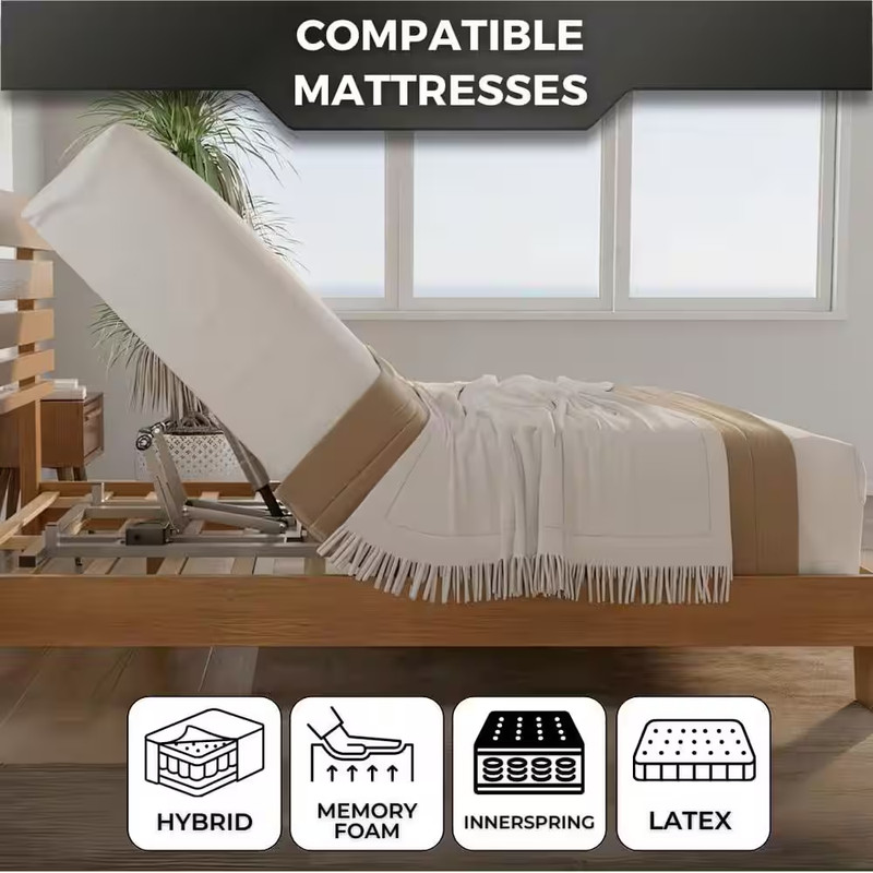 Adjustable Base Kit with Wireless Remote, King Size-Lightweight Power Bed Kit, U gallery