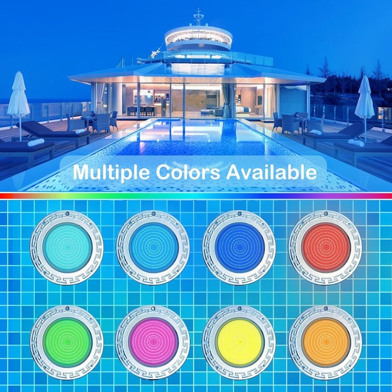 🔥Pool Light for Inground Pool, 20W 6 Inch LED Inground Pool Light with Remote gallery
