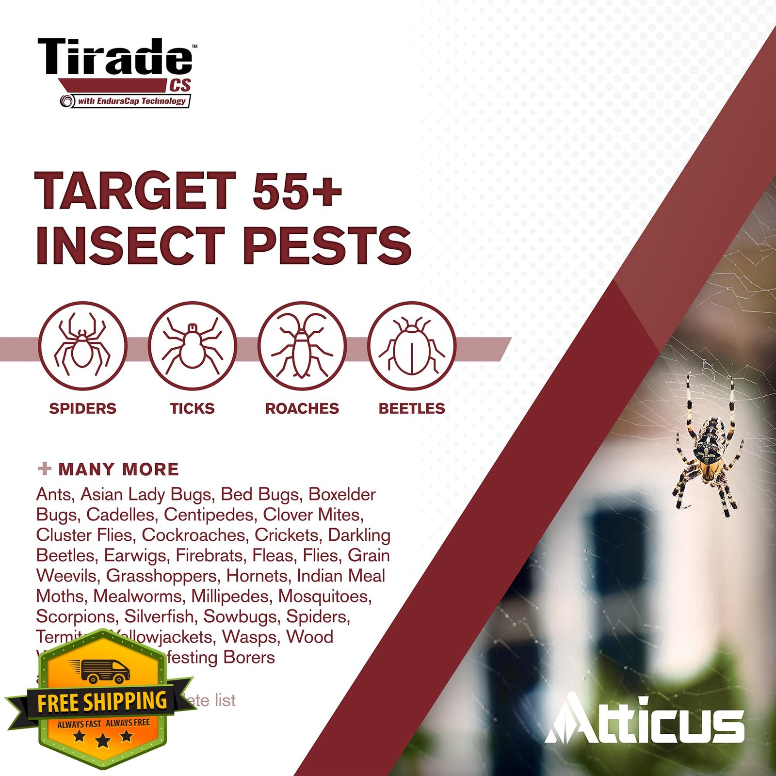 Atticus Tirade CS 16oz Insecticide Ants Flies Mosquitoes Outdoor Indoor gallery