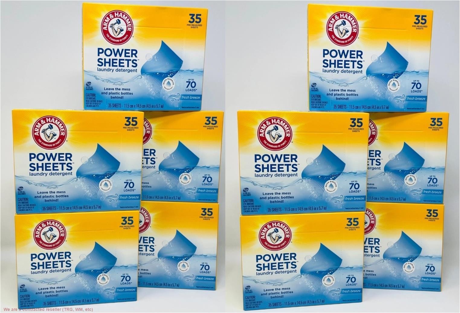 LOT OF 10!!!! Arm & Hammer Laundry Detergent Power Sheets,Fresh Breeze, 35 Ct gallery