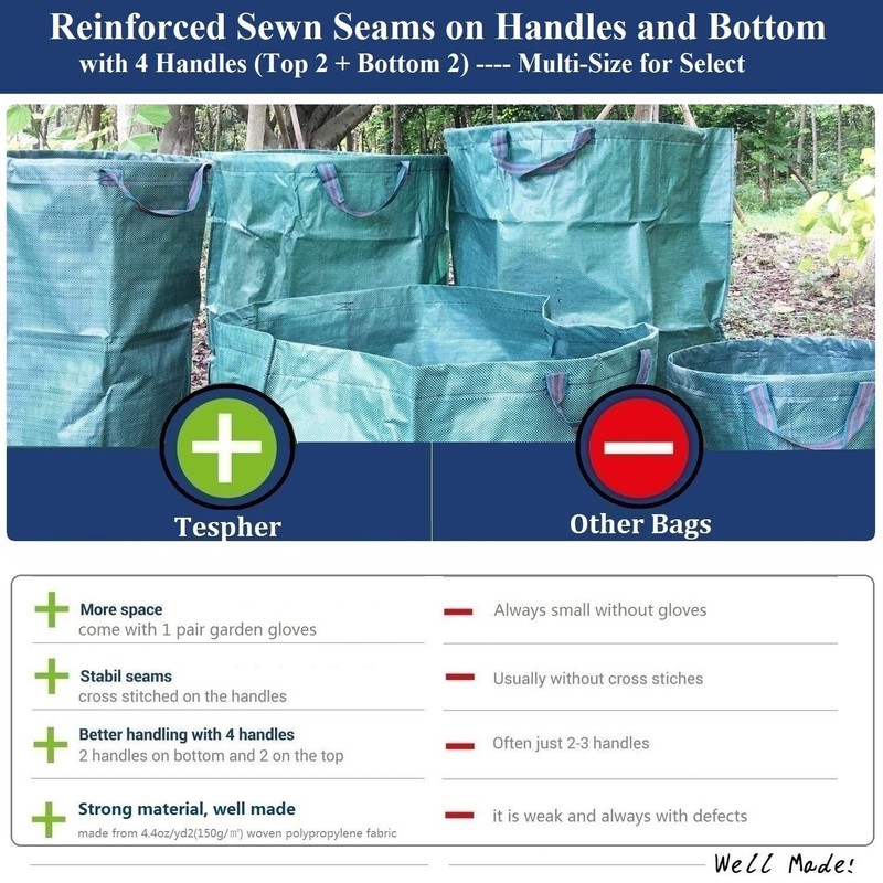 Professional 2pack 80 Gallon Big Yard Garden Bags d26 H33 Inch With Gardening gallery