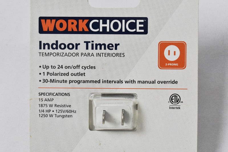 Workchoice Indoor Timer 2 Prong Polarized Outlet 15amp gallery