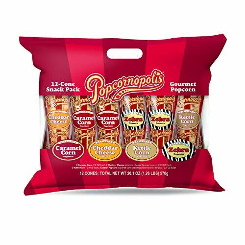 Popcornopolis Popcorn 12 Cone Snack Pack (Gift cone) Assorted Flavor Names gallery