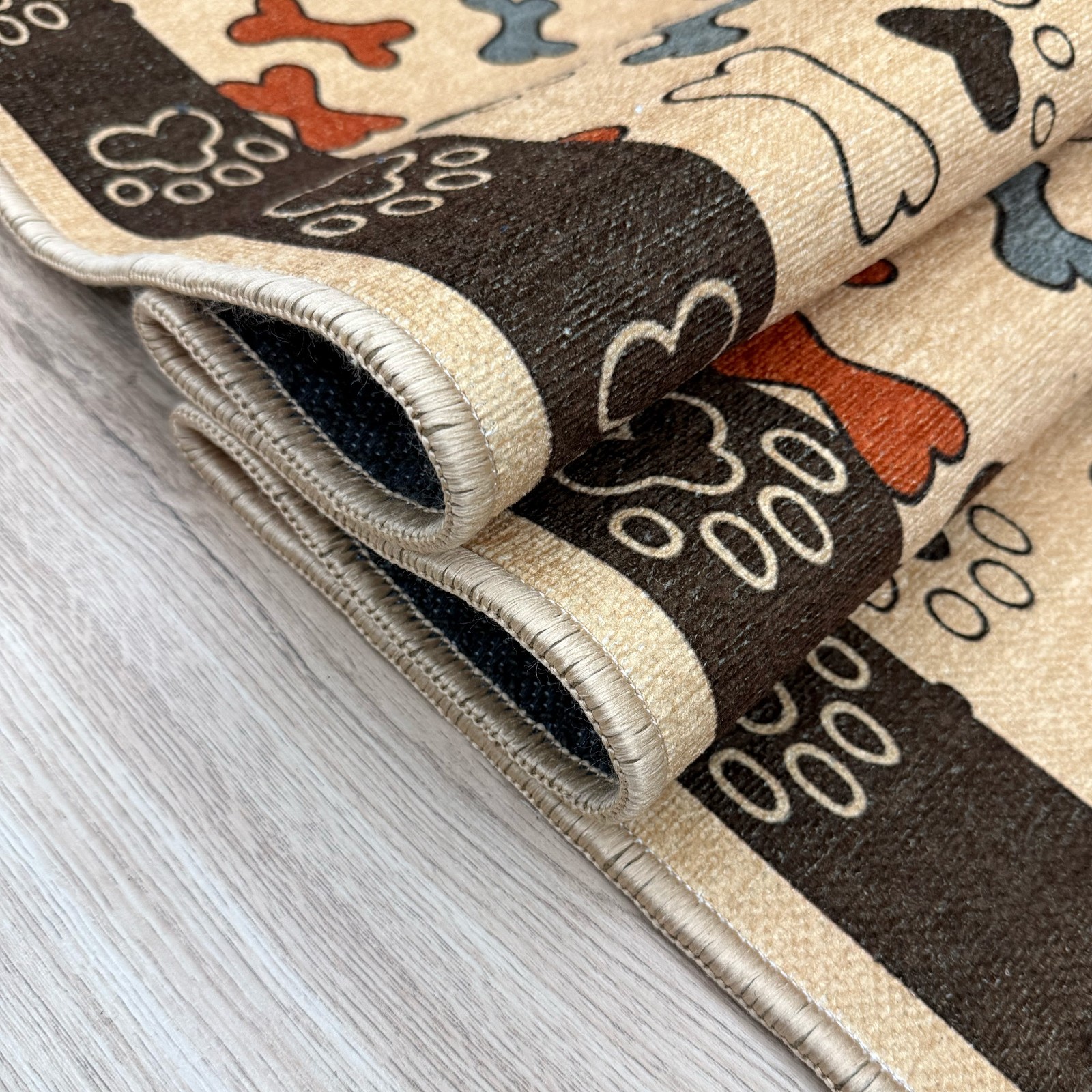 Custom Size Anti-Slip Pet Paw Bone Runner Rugs 26 Inches Wide gallery