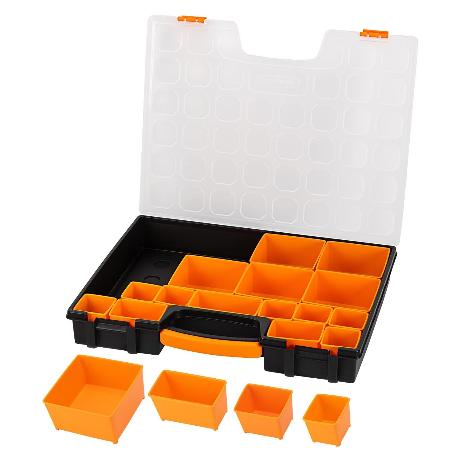 19 Removable Compartment Small Parts Organizer Portable Hardware Storage Box gallery