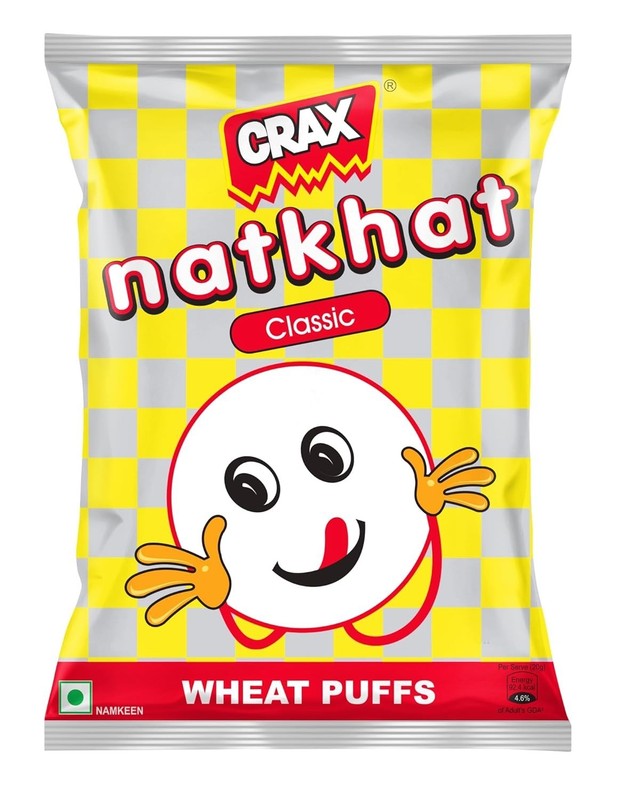 Pack 0f 12 Crax Natkhat Classic Wheat Puffs 63g Healthy and Crunchy Snacks gallery