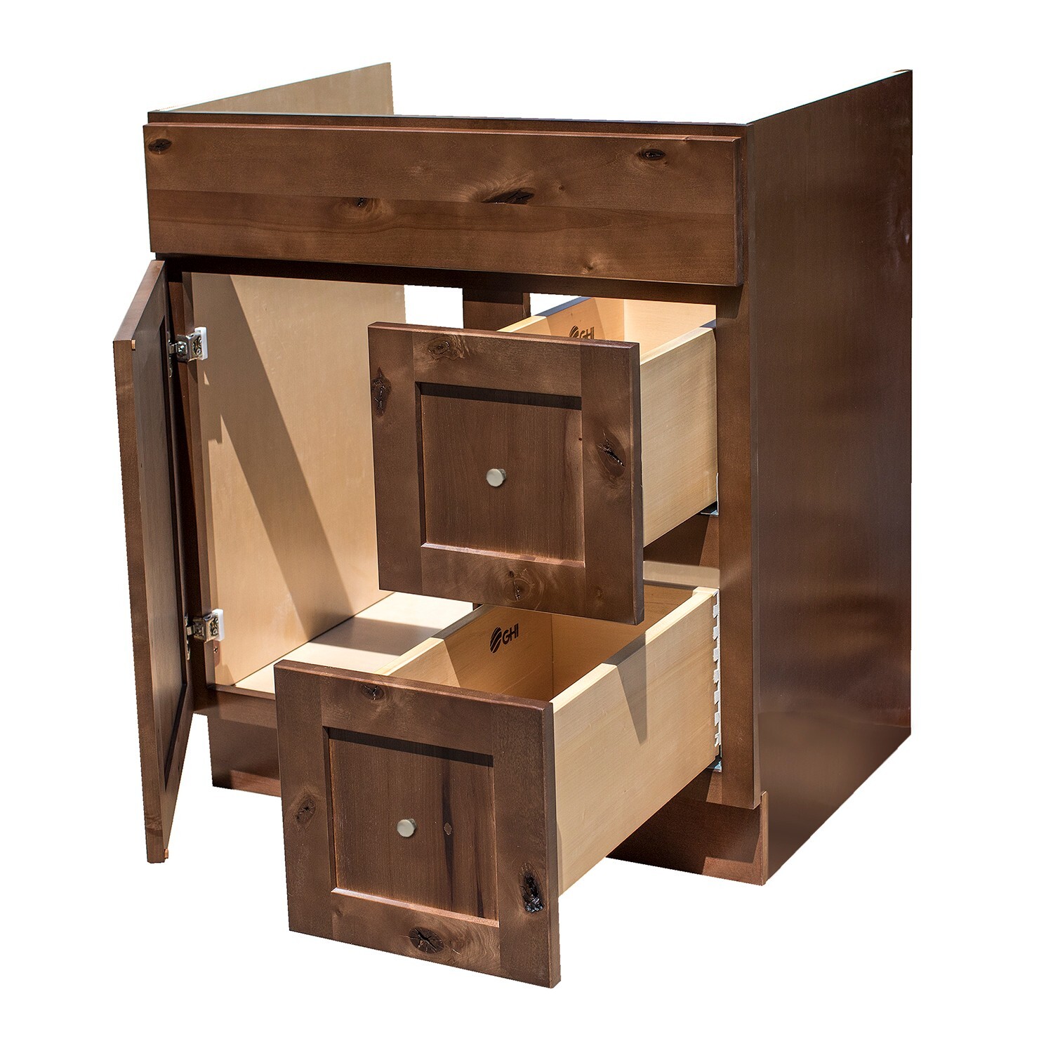 Rustic Walnut Shaker Style 30" x 21" vanity cabinet gallery