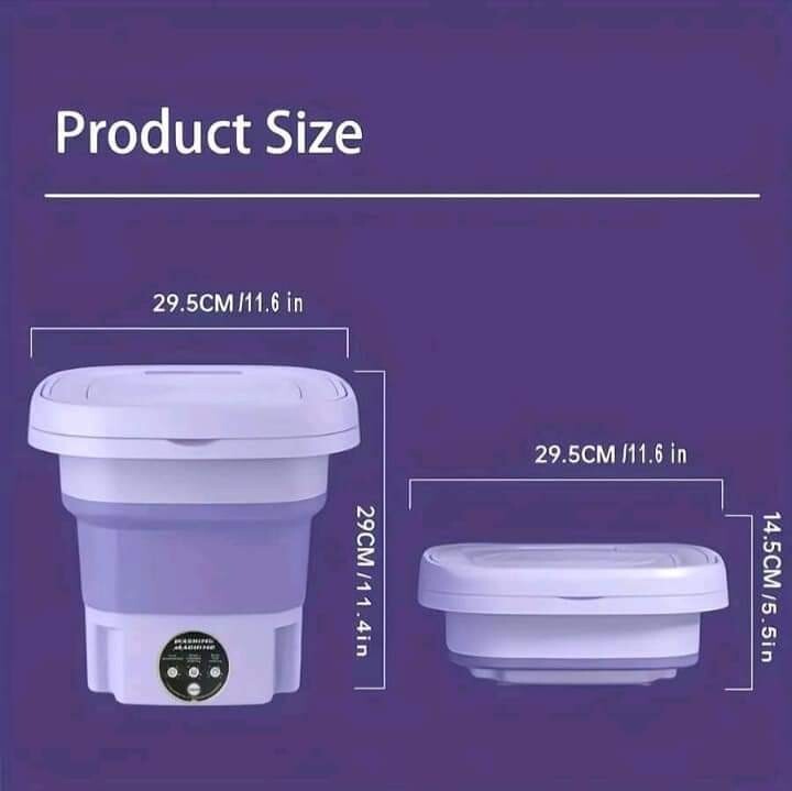 MINI Portable Wash Machine 8lbs Dual Knobs Timer Control Compact Laundry gallery