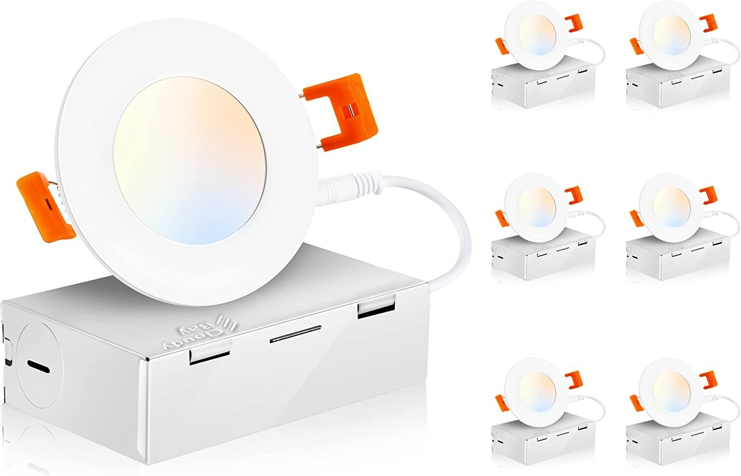 Cloudy Bay 3 Inch 5CCT Tunable Recessed Down Lights - 6 Pack gallery
