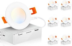 Cloudy Bay 3 Inch 5CCT Tunable Recessed Down Lights – 6 Pack