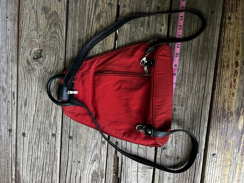Baggallini Metro Convertible Backpack Nylon Rusty Red 4