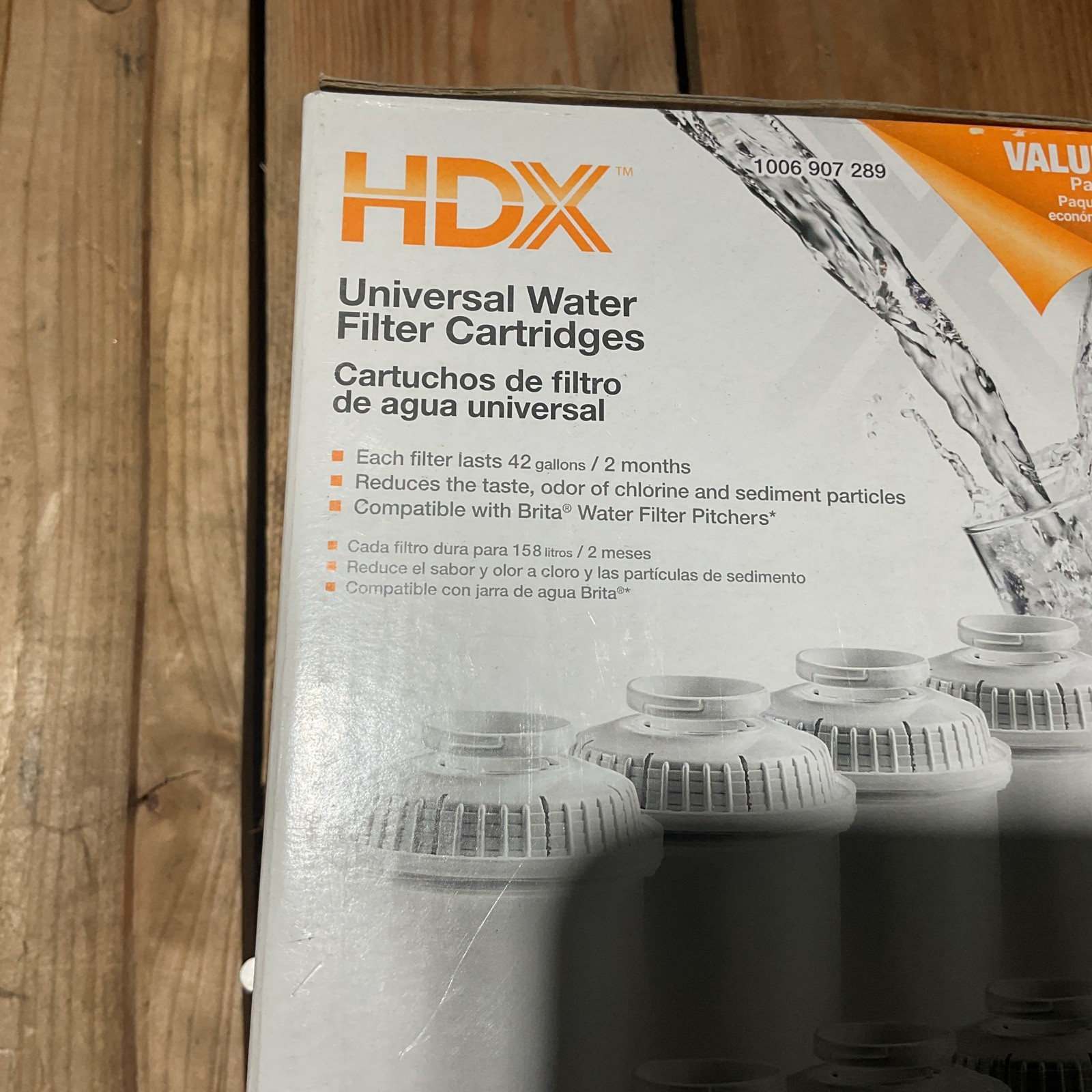 HDX/ Brita Water Pitcher Replacement Water Filter Cartridges BPA Free 8-Pack gallery