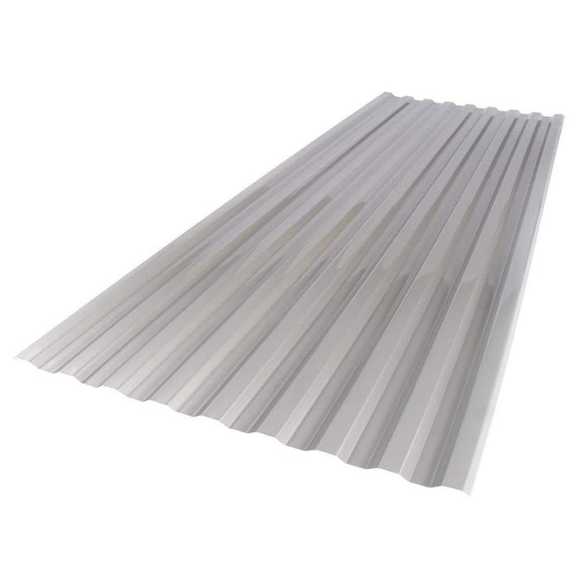 Polycarbonate Roof Panel Corrugated 26 in. x 6 ft., Silver , Rot Resistant gallery