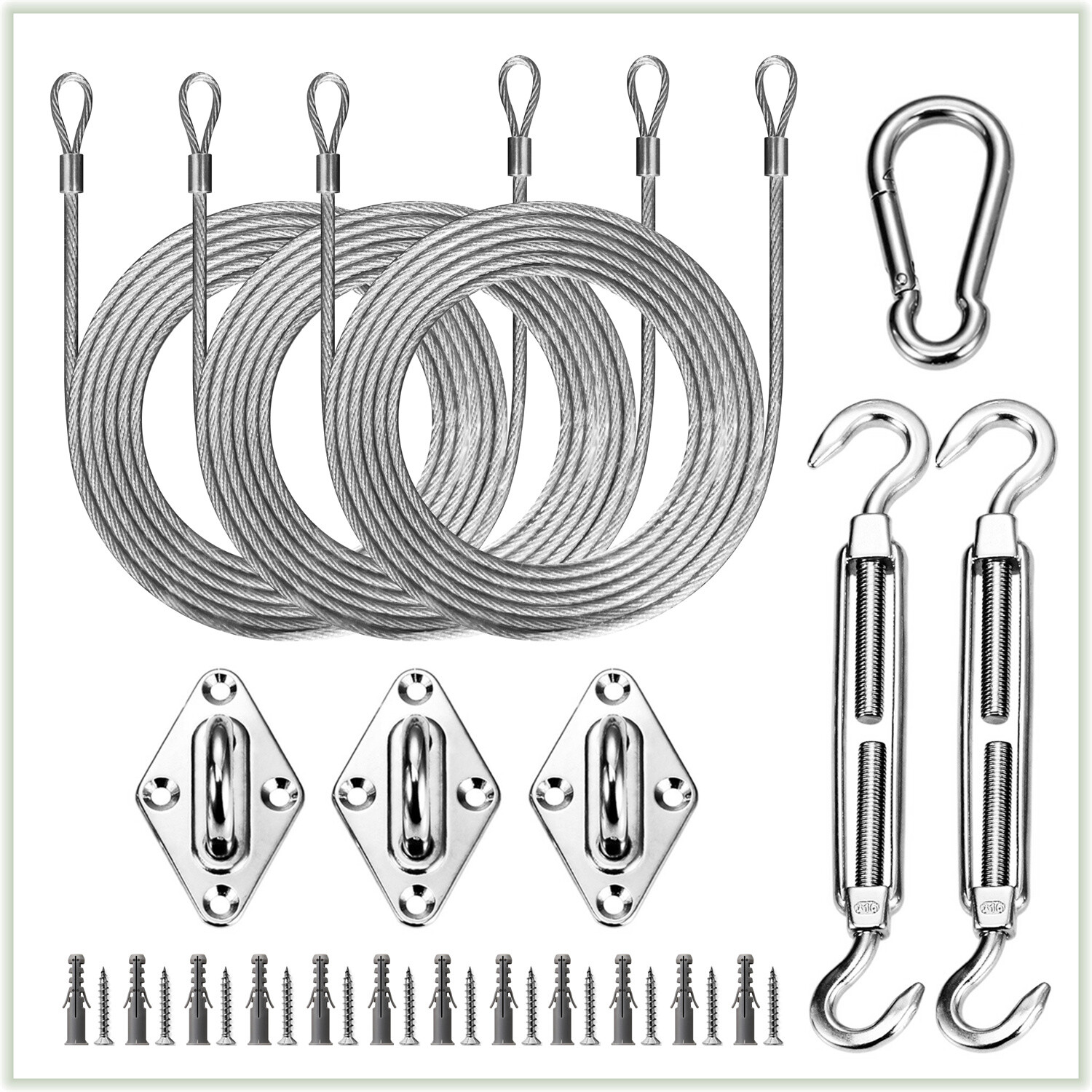 ColourTree Hardware Kit for Sun Shade Sail Triangle Rectangle Installation gallery