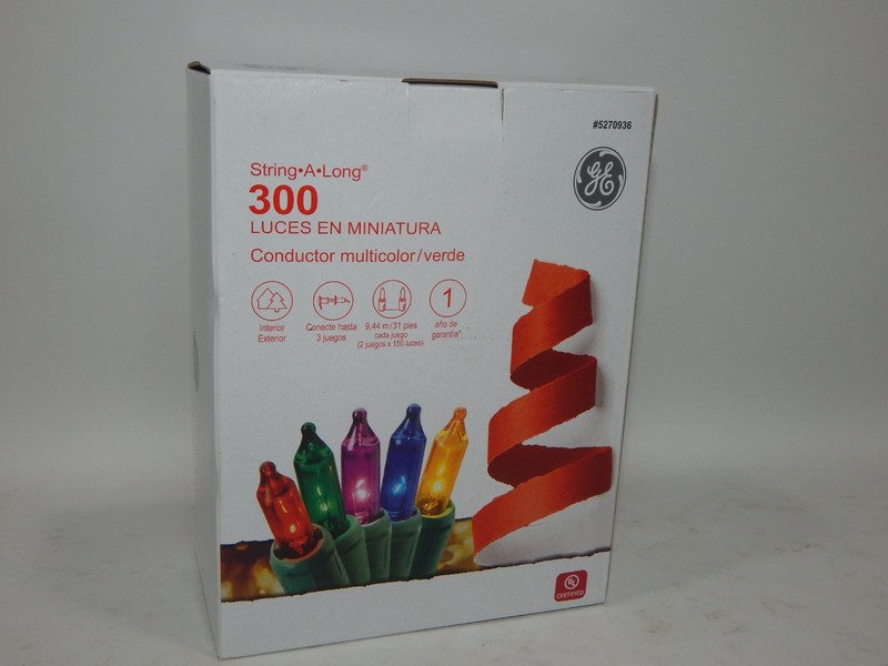 New String A Long GE 300 Mini Multicolor Christmas Lights 31 Feet 150x2 Holiday gallery