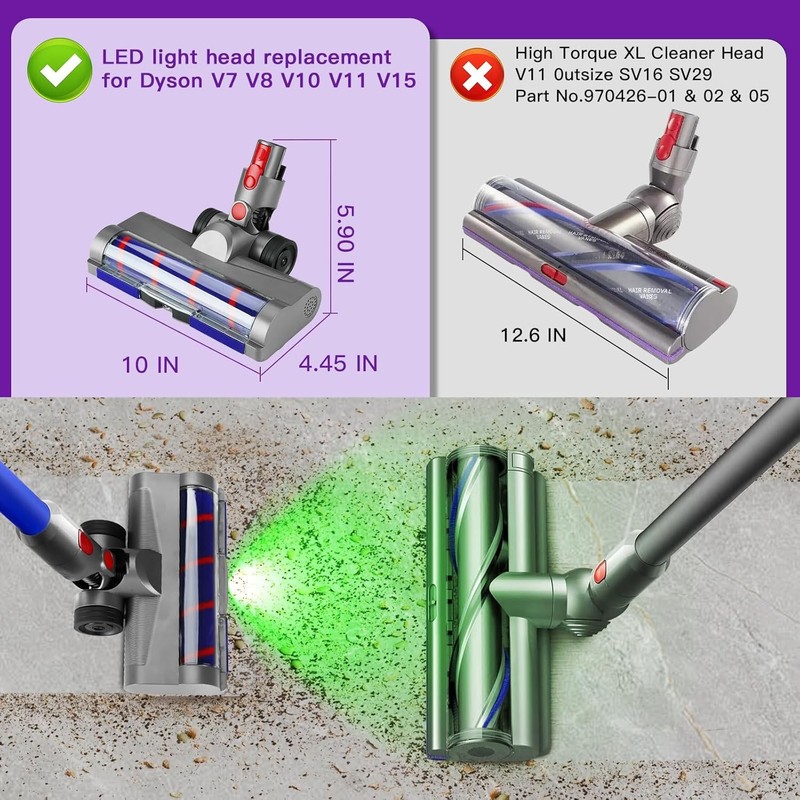 Upgrade Vacuum Head Replacement for Dyson V11 V8 V7 V10 V15 Cordless Vacuum gallery