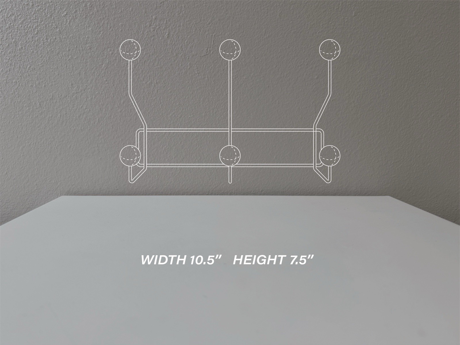 Mid Century Hooks Coat Rack Entryway Organizer Modern Minimalist Wall Art Decor gallery