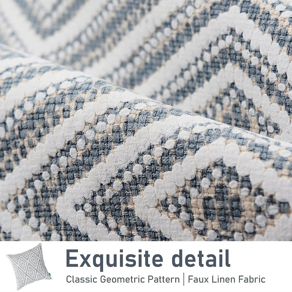 HPUK Decorative Throw Pillow Covers Set of 4 Geometric Design Linen Cushion Cove gallery