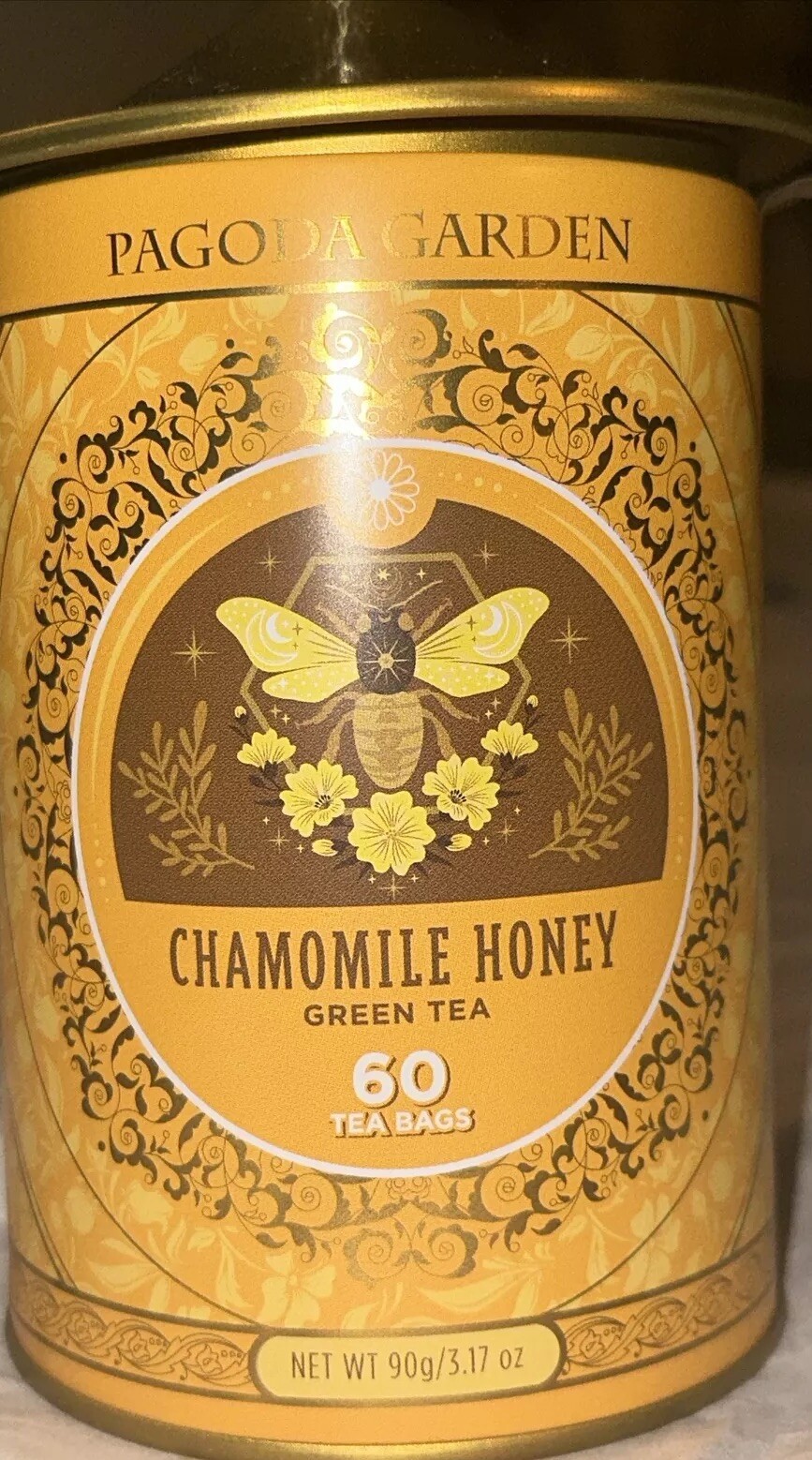 Pagoda Garden Caffeinated CHAMOMILE HONEY GREEN TEA 60 Bags BB 09/2026 gallery