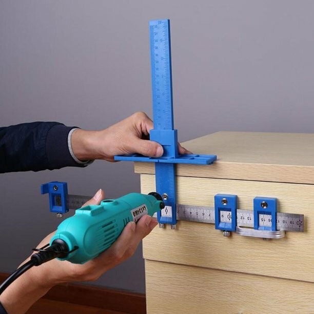 Woodworking Handle Positioner Drilling Locator Cabinet Door Hole Opener Ruler gallery