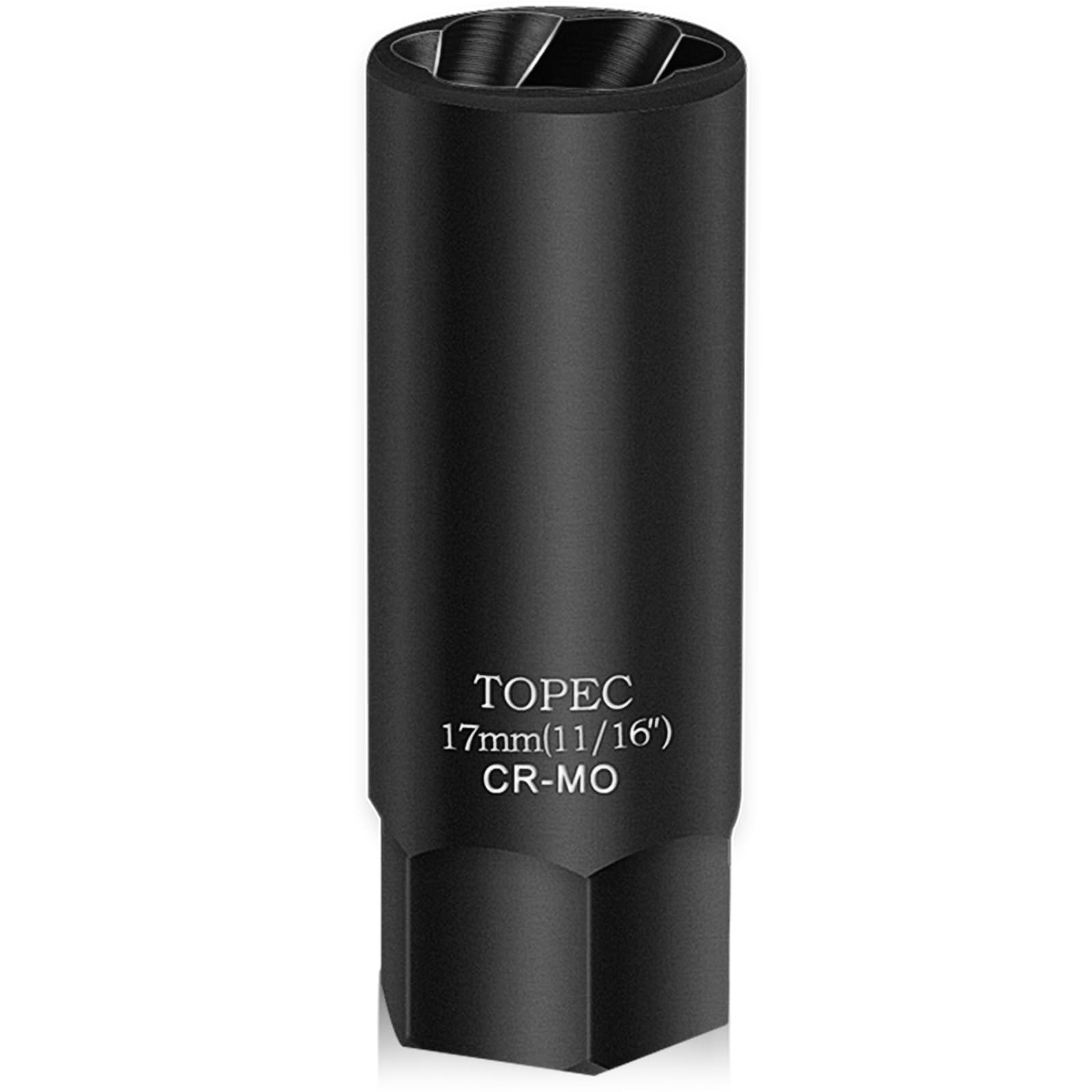 Topec 17MM Deep Lug Nut Extractor Socket - 1/2" Drive Stripped Bolt Nut Remover gallery