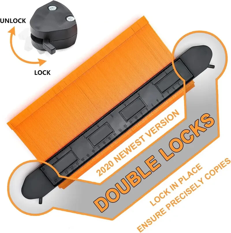 10 Inch Contour Gauge Shape and Outline Profile Tool Double Dual Lock USA SELLER gallery