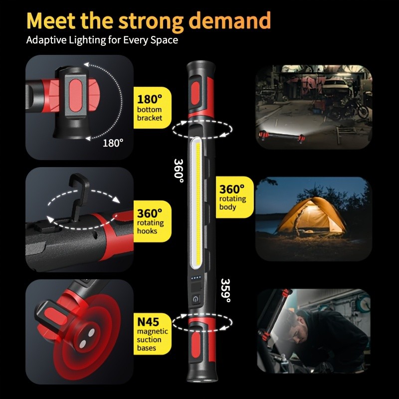 Underhood LED Work Light 3000LM, Rechargeable Hanging Bar for Mechanics gallery