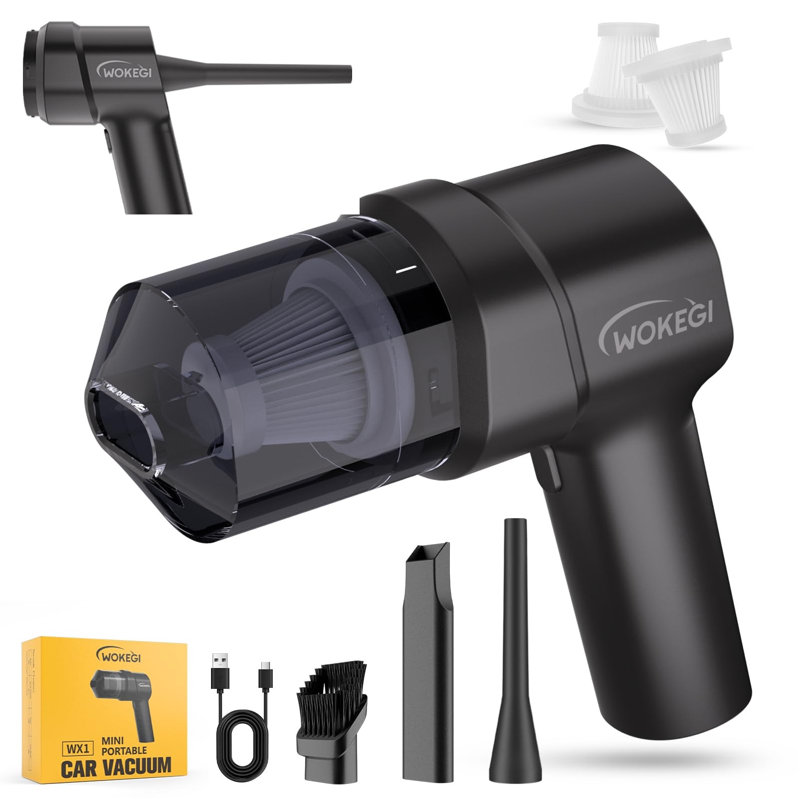 Handheld Mini Car Vacuum, 10000PA Wireless Portable Vacuum with 2000mAh Batte... gallery