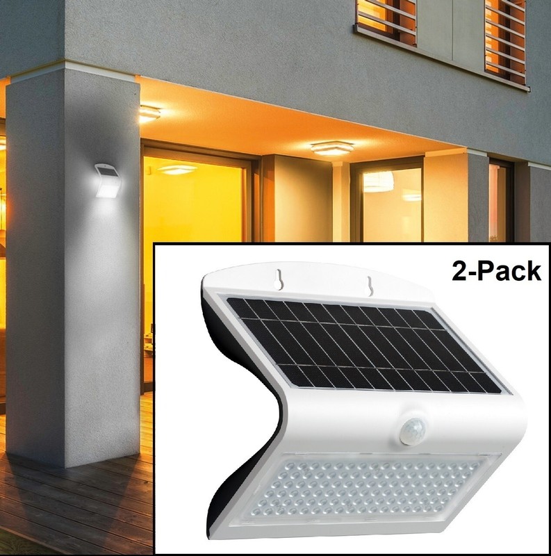 LED Solar Wall Light with Sensor 1000lm replace 30-50watt HID 5000K gallery