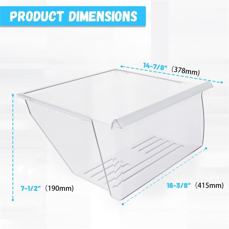 2188664 Crisper Pan Drawer Lower Replacement for WP2188664 Compatible Whirlpool gallery