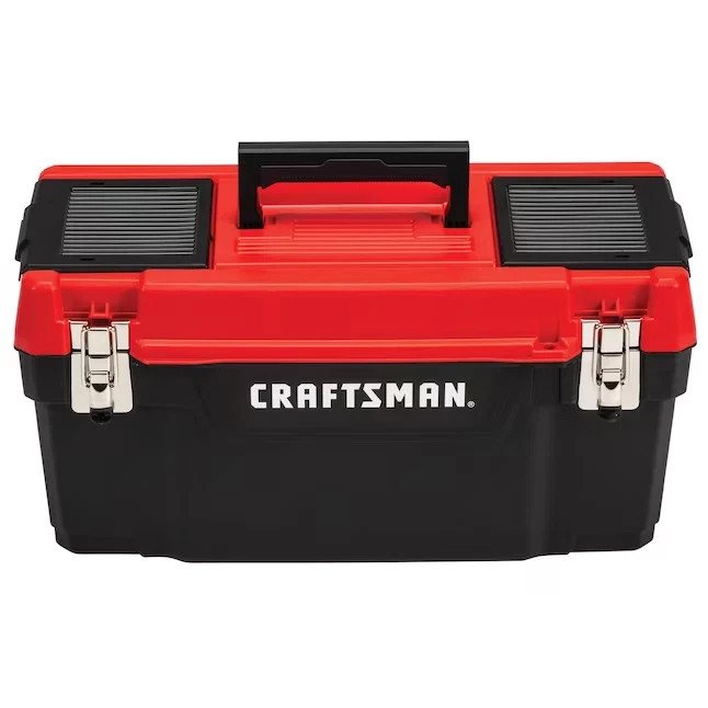 Craftsman 20 In Red Plastic Lockable Tool Box Portable Storage Organizer Tray gallery