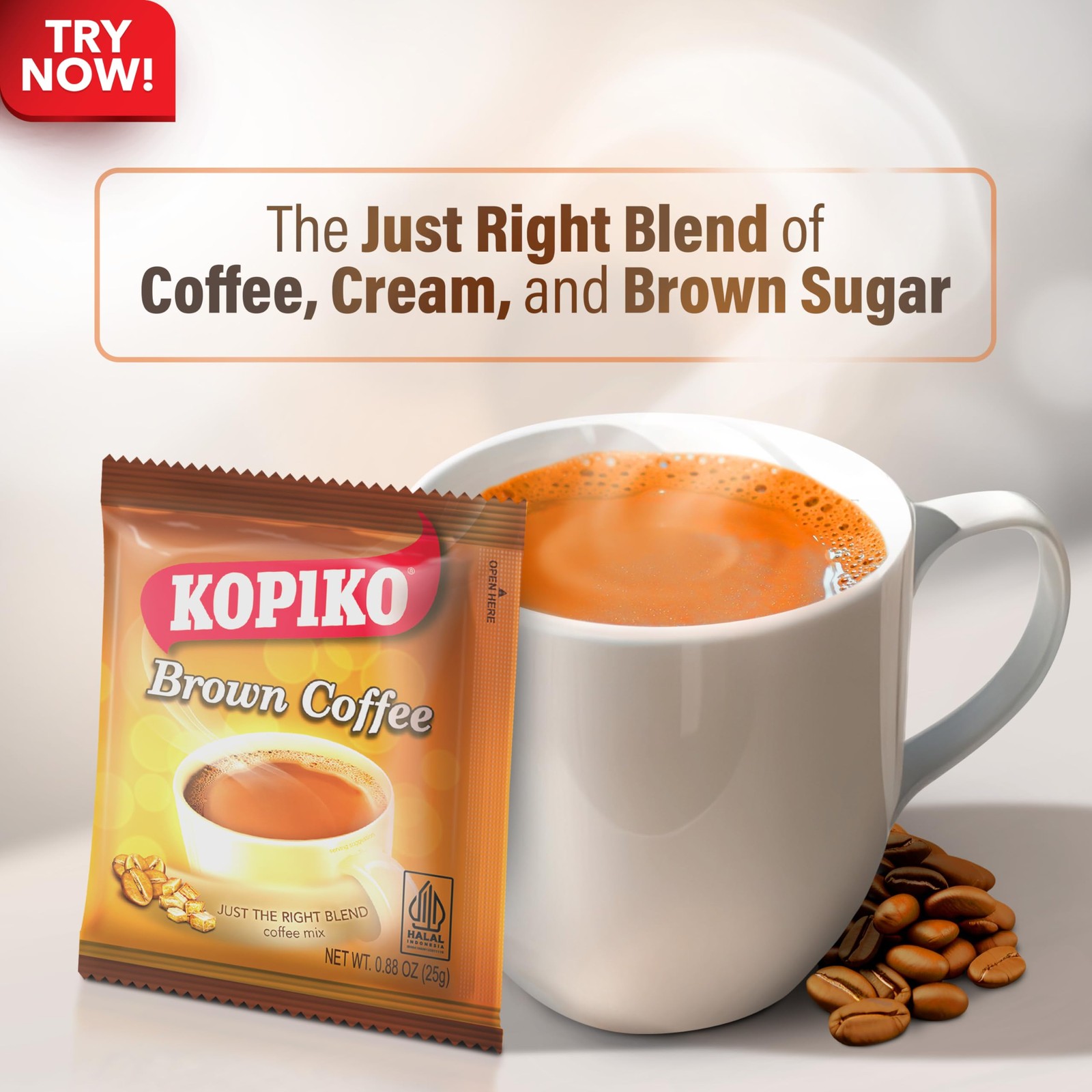 Kopiko Brown Instant Coffee Mix – Authentic Indonesian Volcanic Coffee – Tast... gallery