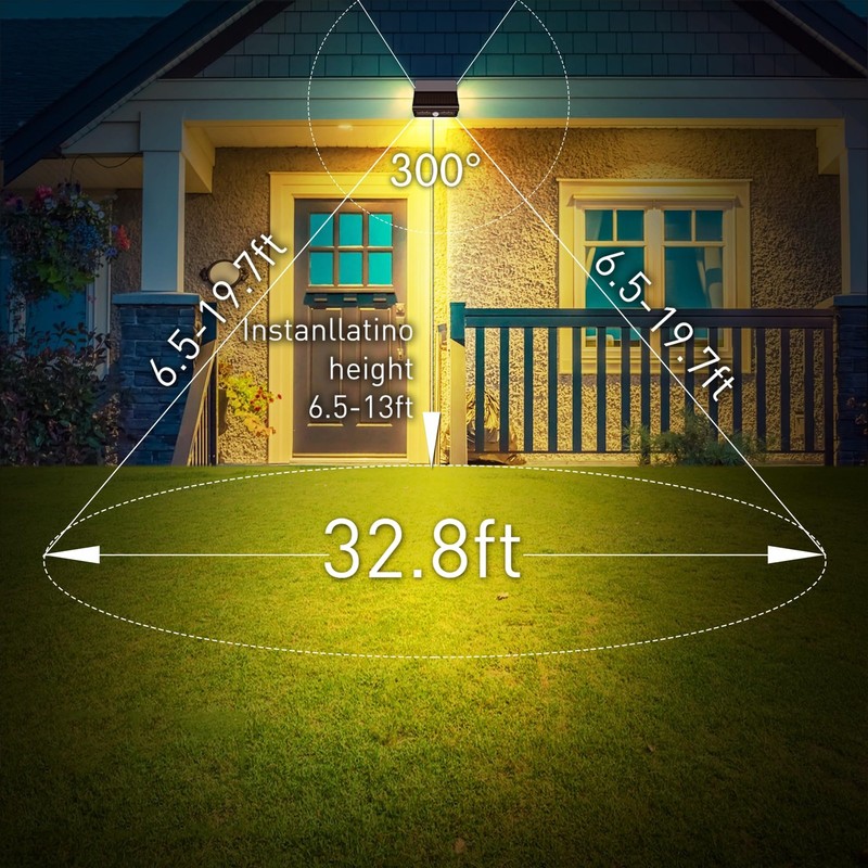 Motion Sensor Outdoor Lights With Optical Lens 3 Modes Ip44 Waterproof Solar Wal gallery