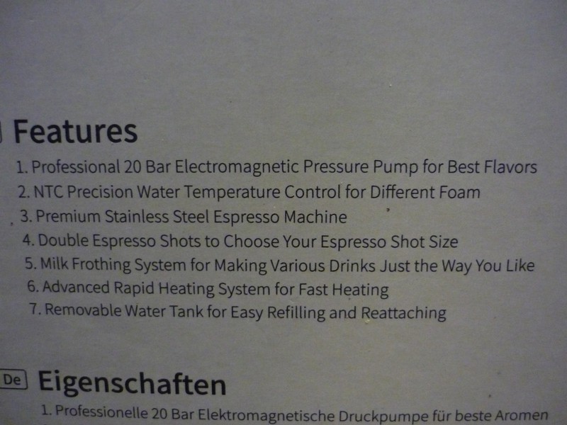 BRAND NEW PROFESSIONAL ESPRESSO MACHINE 20 BAR WITH MILK FROTHER WAND CM1661 gallery