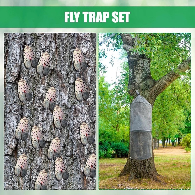 16 Pack Spotted Lanternfly Traps Lantern Fly Killer Mesh Tree Trap with Jute Rop gallery