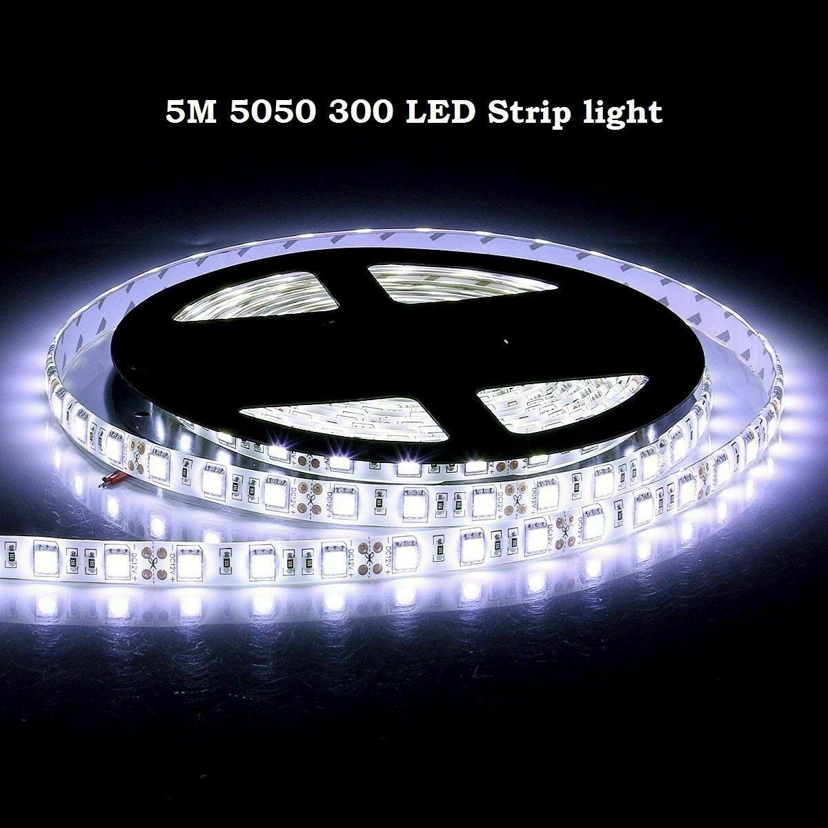 5M 16.4ft 5050 SMD 300 LED Waterproof Strip Lighting 12V FLEXIBLE 7 color Diy gallery