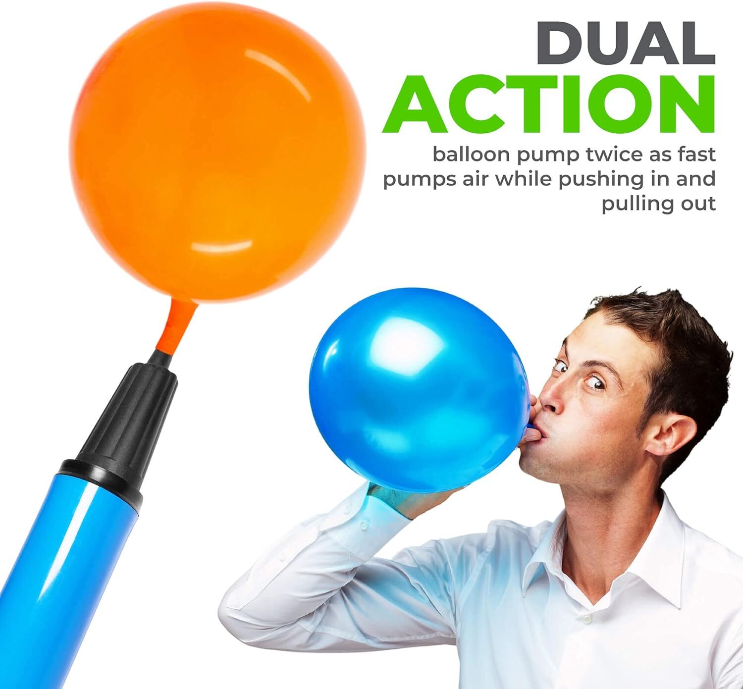Mini Hand Air Portable Balloon Pump for Pool Floats, Party Garlands, Exercise gallery
