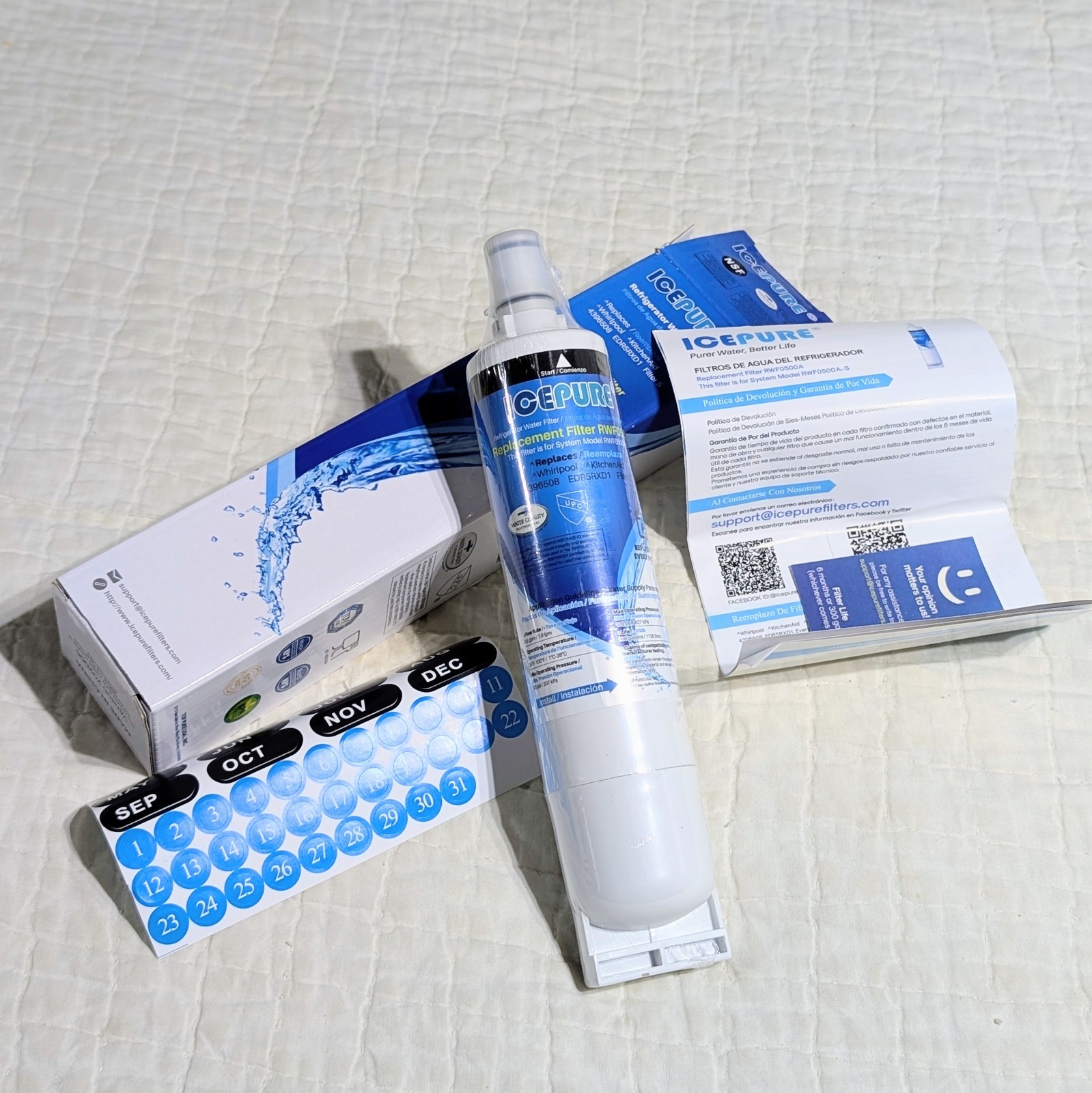 IcePure RWF0500A Refrigerator Water Filter Whirlpool Kenmore 4396508 EDR5RXD1 1V gallery