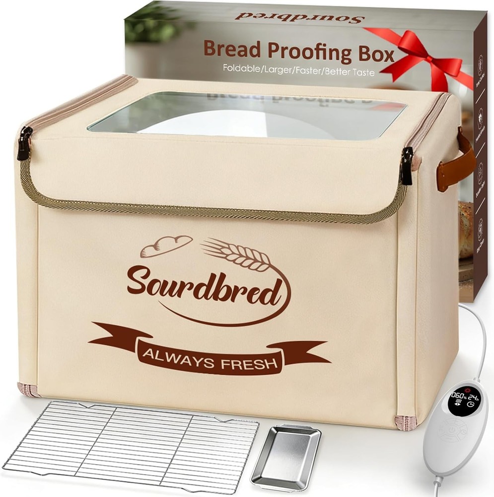 Extra Large Folding Bread Proofing Box, Dough Proofer 68-104°F Temp Control